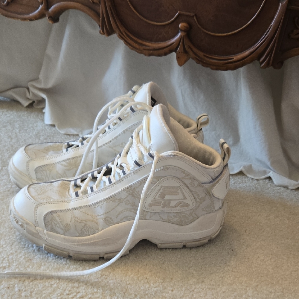 Fila Cream High-Top Sneakers